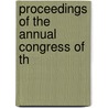 Proceedings Of The Annual Congress Of Th door Onbekend