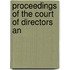 Proceedings Of The Court Of Directors An
