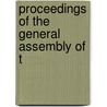 Proceedings Of The General Assembly Of T door Onbekend