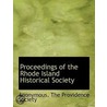 Proceedings Of The Rhode Island Historic door Onbekend