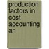 Production Factors In Cost Accounting An