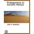 Prolegomena To Ancient History