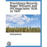 Providence Records. Roger Williams And H by Unknown