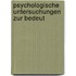 Psychologische Untersuchungen Zur Bedeut