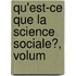 Qu'Est-Ce Que La Science Sociale?, Volum