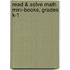 Read & Solve Math Mini-Books, Grades K-1