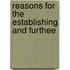 Reasons For The Establishing And Furthee