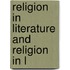 Religion In Literature And Religion In L