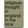 Religious Thought In England In The Nine door Onbekend