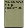 Reminiscences Of H. P. Blavatsky And  Th door Constance Wachtmeister
