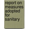 Report On Measures Adopted For Sanitary door Onbekend