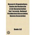 Research Organizations: Centre De Recher