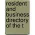 Resident And Business Directory Of The T