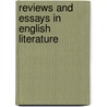 Reviews And Essays In English Literature door Duncan Crookes Tovey