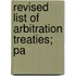 Revised List Of Arbitration Treaties; Pa