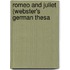 Romeo And Juliet (Webster's German Thesa
