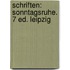Schriften: Sonntagsruhe. 7 Ed. Leipzig
