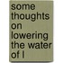Some Thoughts On Lowering The Water Of L
