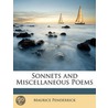 Sonnets And Miscellaneous Poems door Maurice Penderrick