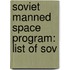Soviet Manned Space Program: List Of Sov