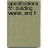 Specifications For Building Works, And H door Frederic Richard Farrow