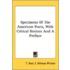 Specimens Of The American Poets, With Cr