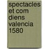 Spectacles Et Com Diens   Valencia  1580