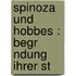 Spinoza Und Hobbes : Begr Ndung Ihrer St