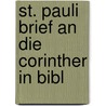 St. Pauli Brief An Die Corinther In Bibl door Wilhelm Friedrich Besser