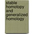 Stable Homotopy And Generalized Homology