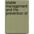 Stable Management And The Prevention Of