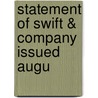 Statement Of Swift & Company Issued Augu door Onbekend