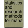 Statistics And Research Methods For Mana door Thomas B. Davis