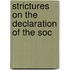 Strictures On The Declaration Of The Soc