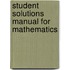 Student Solutions Manual for Mathematics