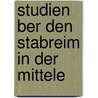 Studien  Ber Den Stabreim In Der Mittele door Karl Schumacher