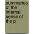 Summaries Of The Internal Sense Of The P