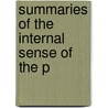 Summaries Of The Internal Sense Of The P door Emanuel Swedenborg