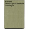Svenska Vetenskapsakademien Handlingar door Kungl. Svenska vetenskapsakademien