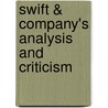 Swift & Company's Analysis And Criticism door Onbekend