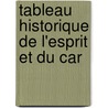 Tableau Historique De L'Esprit Et Du Car door Antoine Taillefer