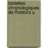 Tablettes Chronologiques De L'Histoire U