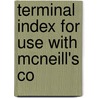 Terminal Index For Use With Mcneill's Co door Bedford McNeill