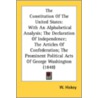 The Constitution Of The United States: W by Unknown