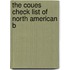 The Coues Check List Of North American B
