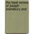 The Loyal Verses Of Joseph Stansbury And