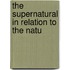 The Supernatural In Relation To The Natu