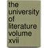 The University Of Literature Volume Xvii