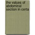 The Values Of Abdominal Section In Certa