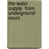 The Water Supply  From Underground Sourc